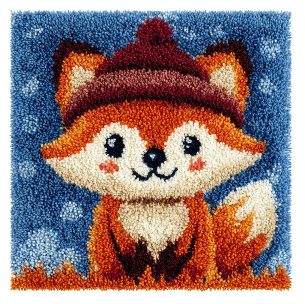 AxiangziK Latch Hook Kits for Adults Beginners,Cute Fox