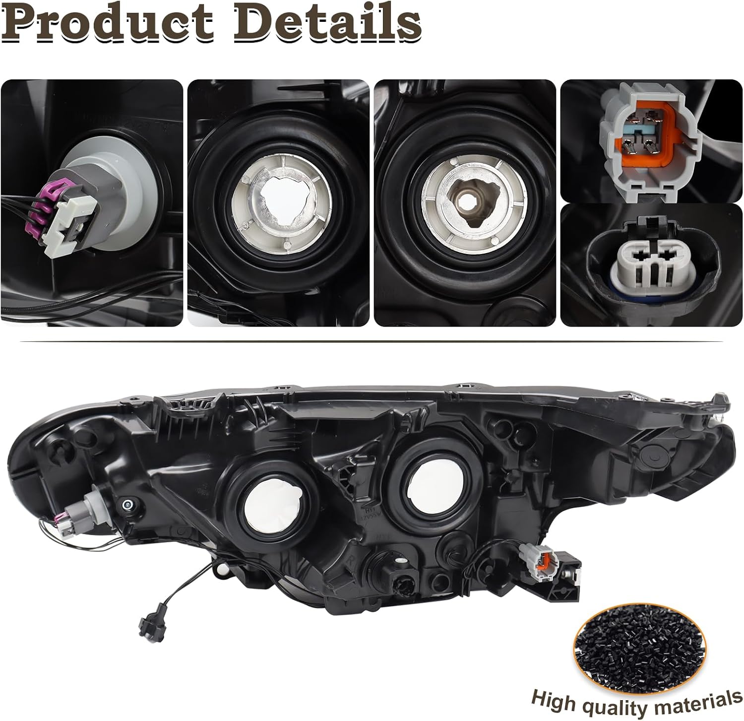 RH Halogen Headlight Fit for 2024 2025 Nissan Sentra S/SV Headlamp Assembly Right Passenger Side W/o Bulbs NI2503302 26010-6LY0A 260106LY0A