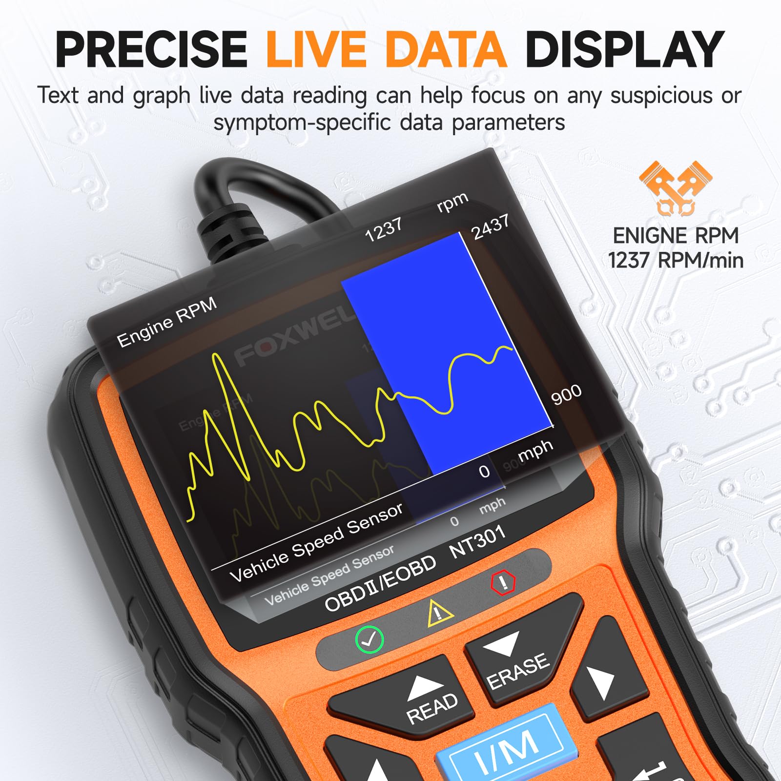 Amazon.co.jp: NT301 obd2 故障診断機 OBDII/Eobdコードリーダー