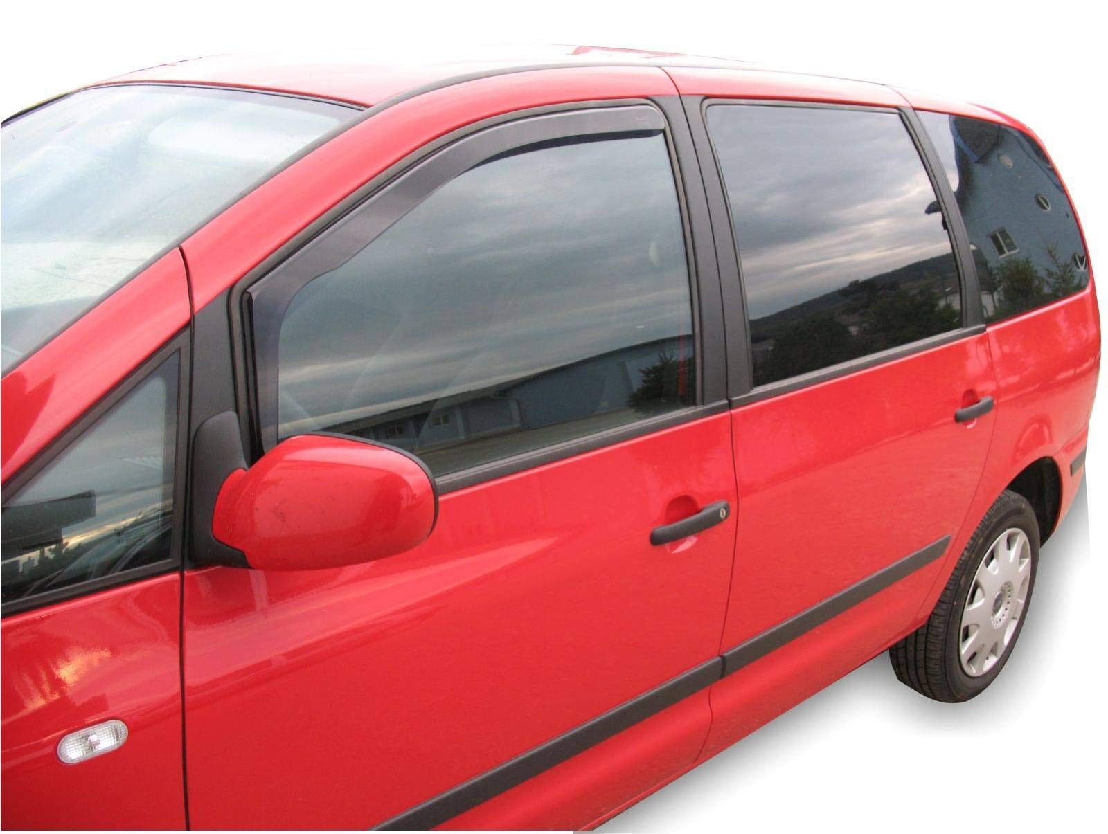 J&J AUTOMOTIVE Windabweiser passend für Volkswagen Sharan 1995-2010 2tlg, Heko Regenabweiser Vorne Getönt Dunkel Passform