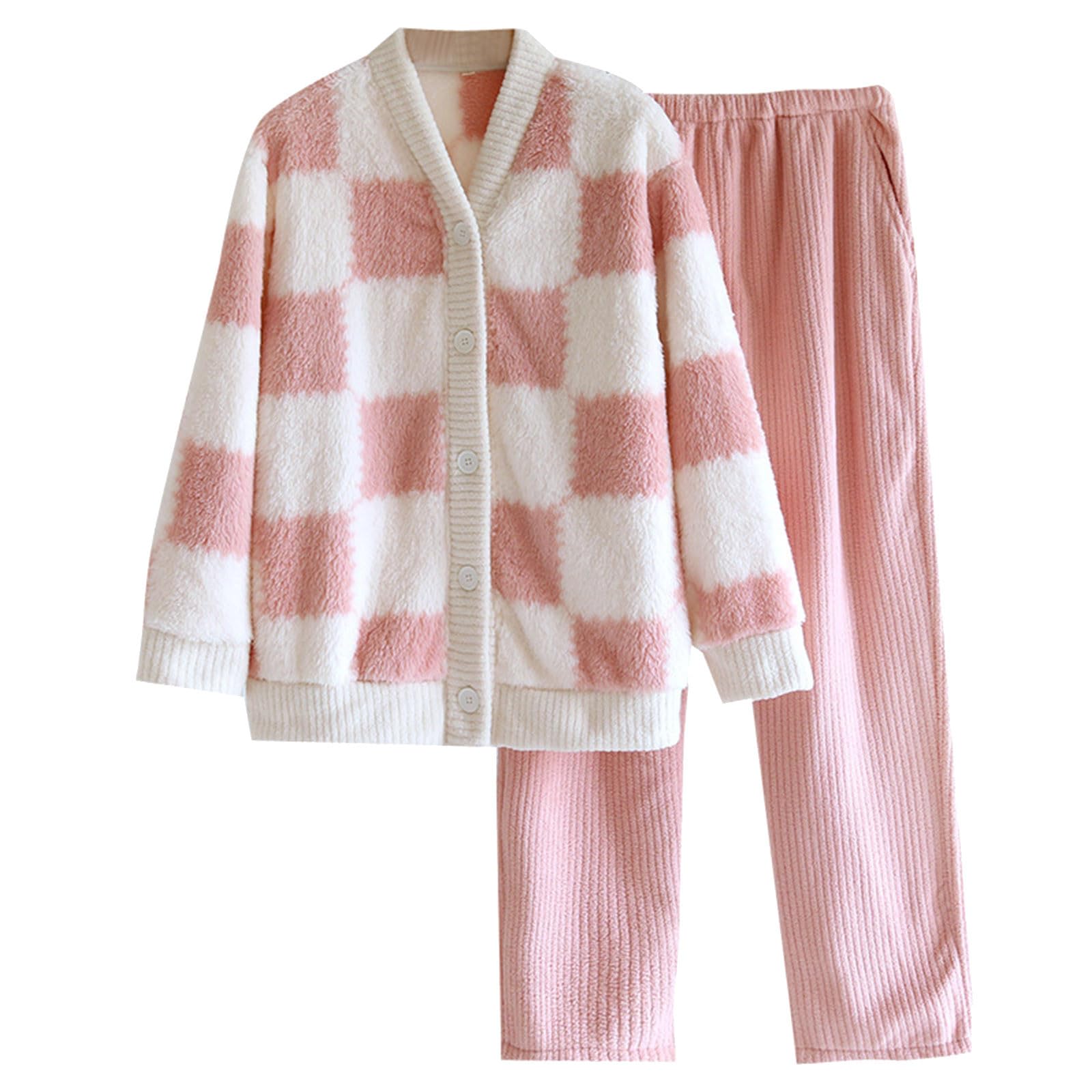 Pijamas Parejas A Juego Novios,Pijama De Franela CáLido Y Acogedor para Relajarse Y Dormir CóModamente En Casa.