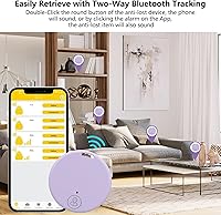 Vista 4 de Mini rastreador GPS, localizador de artículos clave, aplicación sin tarifa mensual para iOS/Android 2023 más reciente, rastreador de artículos