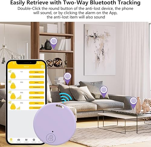 Vista 33 de Mini rastreador GPS, localizador de artículos clave, aplicación sin tarifa mensual para iOS/Android 2023 más reciente, rastreador de artículos