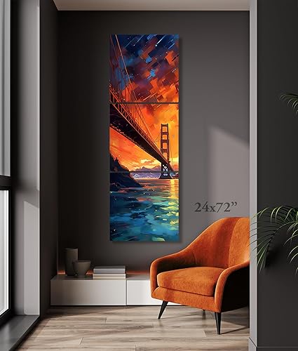 Miniatura 6 de Golden Gate Bridge San Francisco - American Landmark Painted Fine Art PRINT or CANVAS Wall Art - Home Decor in Multiple Sizes