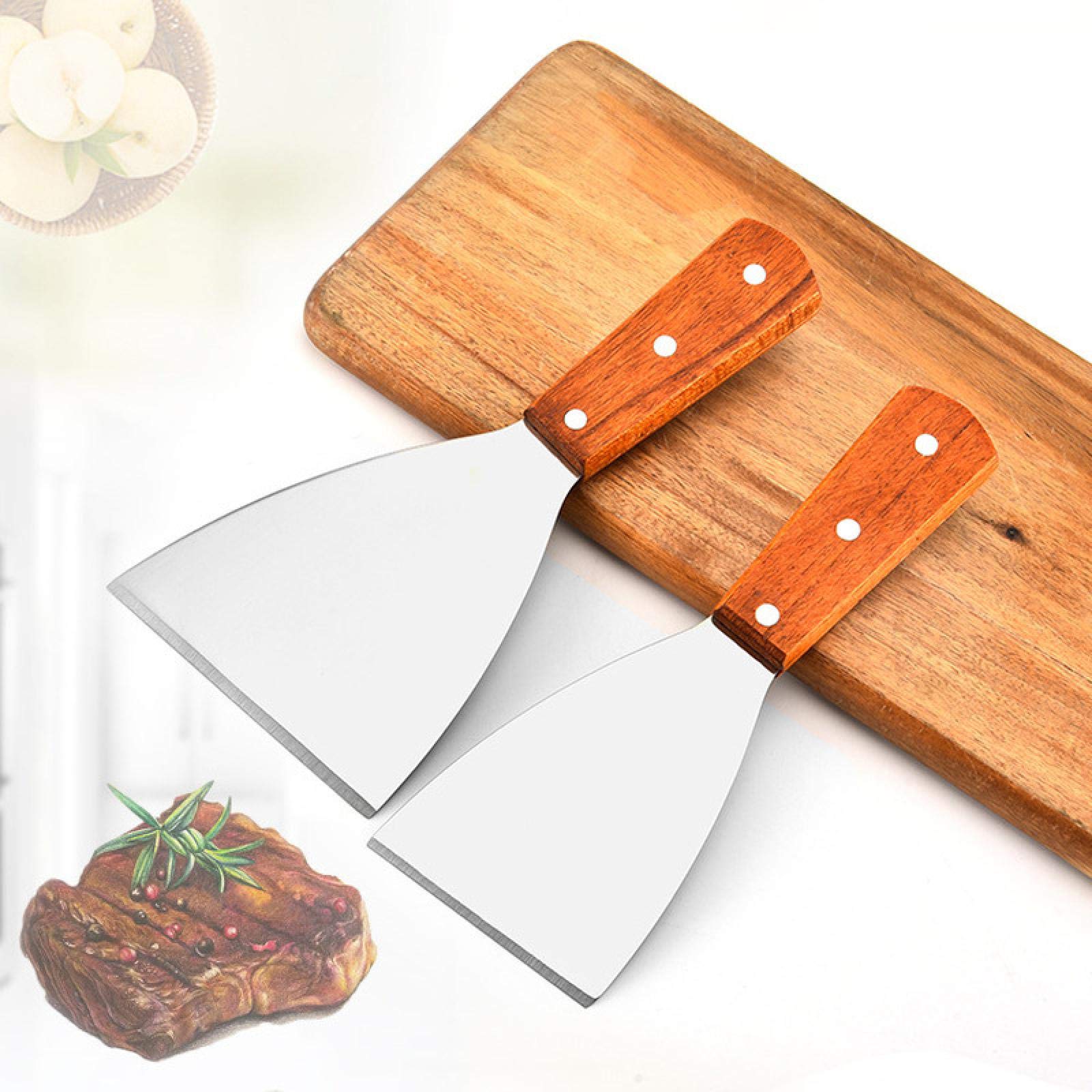 Pala para Pizza, 1 Pieza, espátula de Acero Inoxidable, Cortador de Masa, espátula, Cuchillo para Patatas, Pala para Carne, raspador de Ensalada