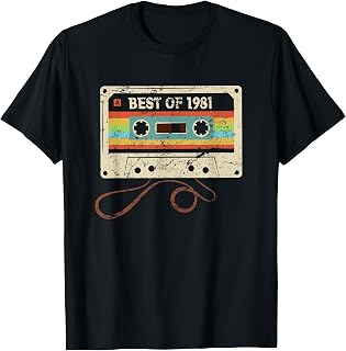 Best 1981 Cool 44 Year Old Bday Men Women 44th Birthday T-Shirt