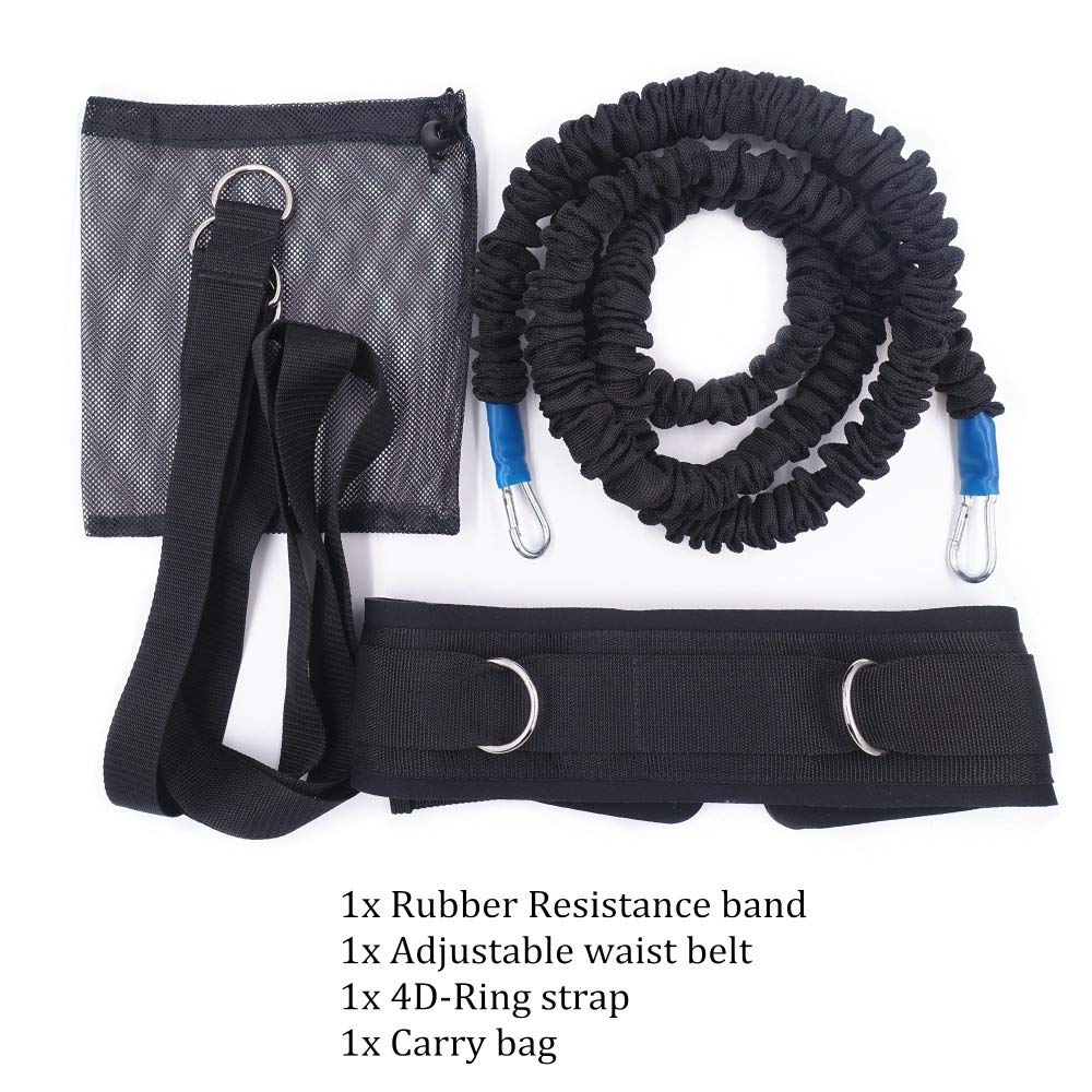 Widerstand Bungee Band Set Mit Einstellbarem Neoprengürtel Für Das Trainingstrainingsgeschwindigkeit Agilitätsfestigkeit