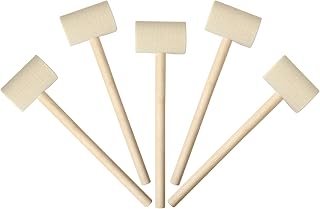 MIHEY 36 Pcs Wooden Hammers for Chocolate, Wood Mallets for Breakable Heart, Small Mallets Crab Hammers