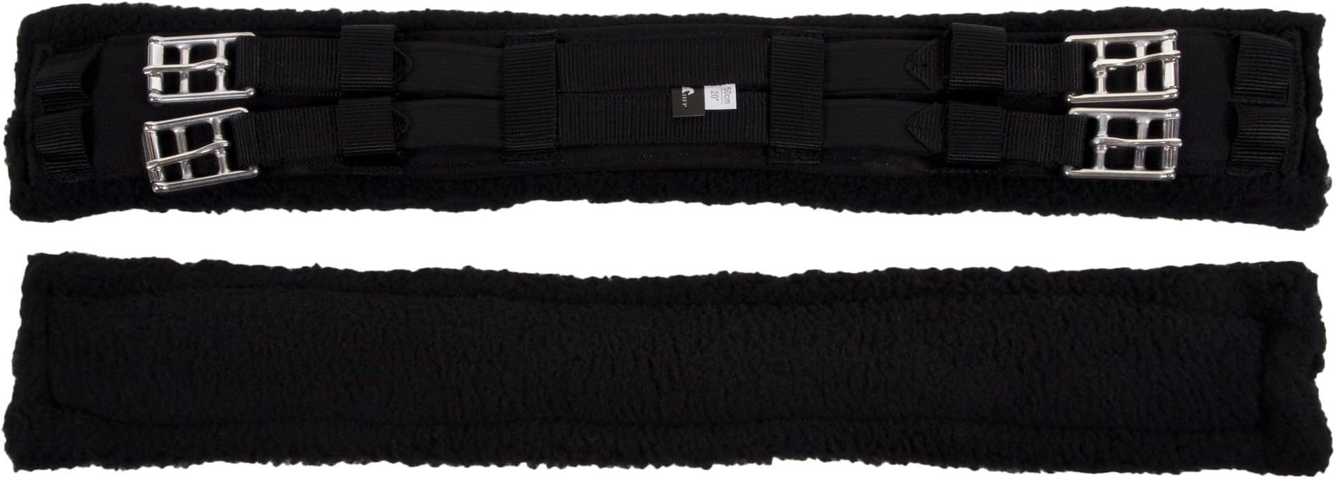 Fleece Dressage Girth with Double Elastic: 20" to 36"