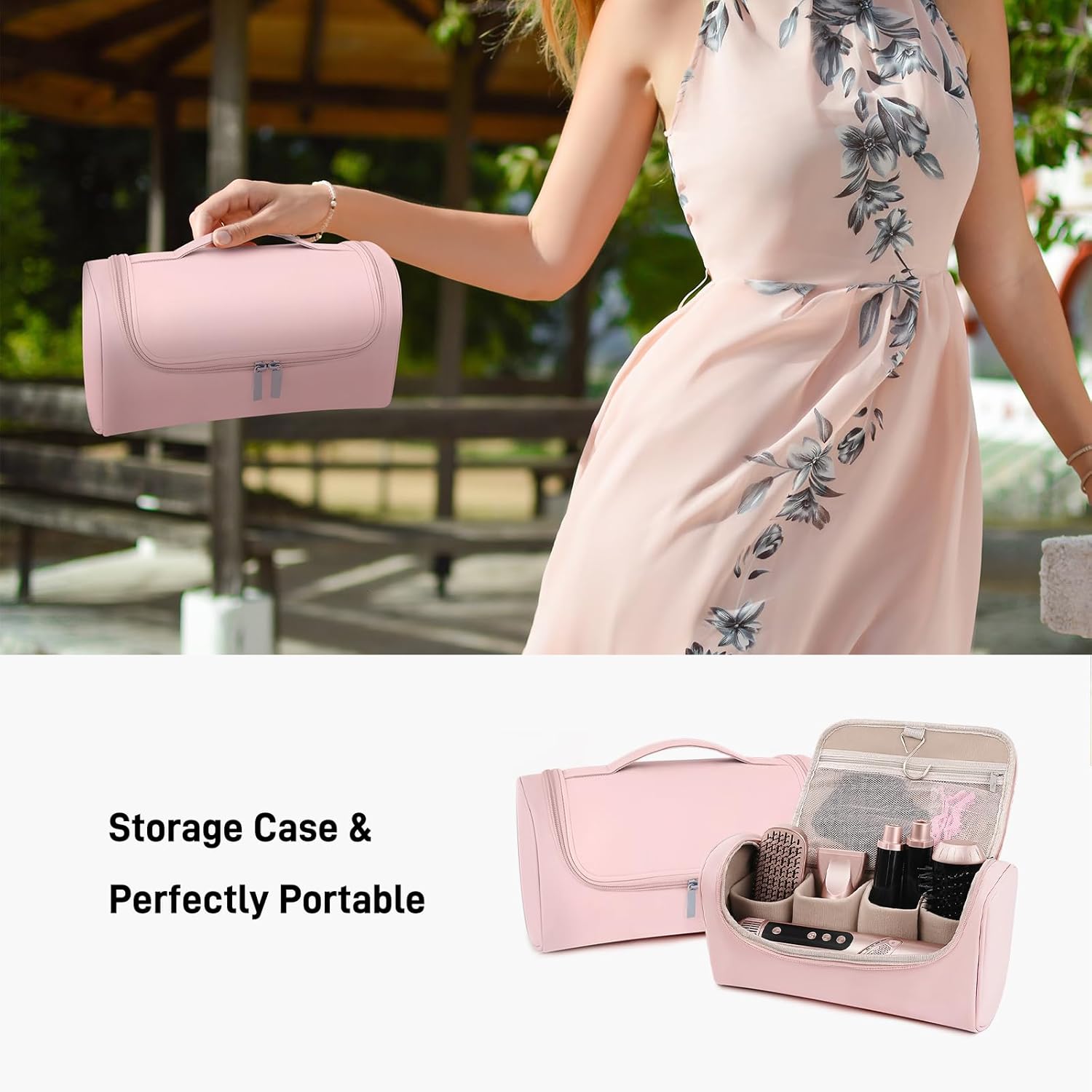MESCOMB Professional Air Styling & Drying System - Powerful Hair Dryer Brush - Multi-Styler with Auto-Wrap Curlers, Paddle Brush, Oval Brush, Styling Concentrator, No Heat Damage, Portable Travel Case