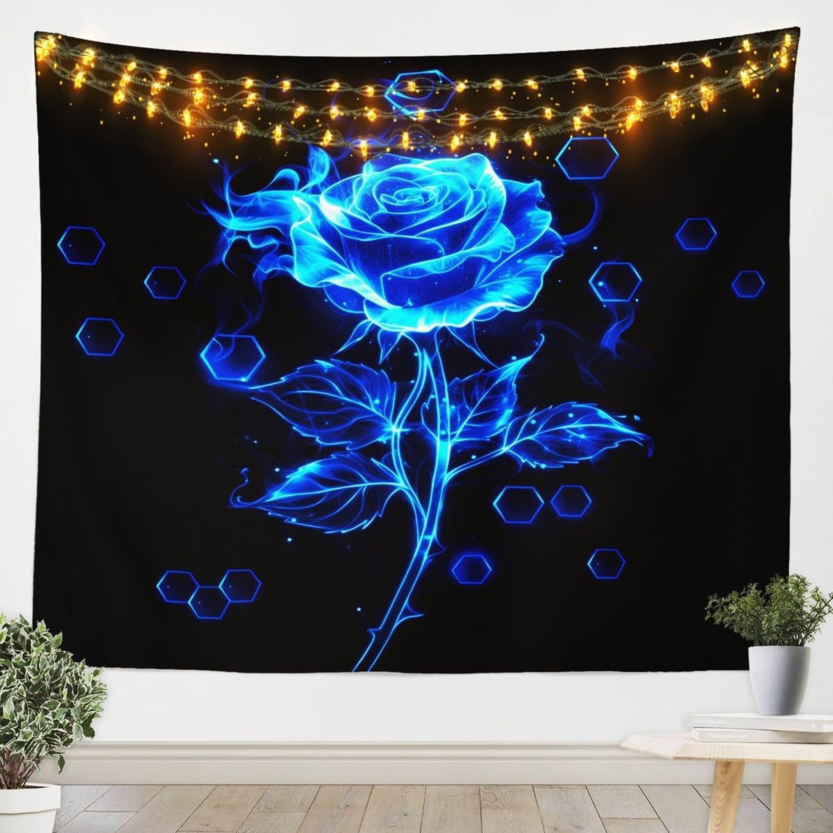 jejeloiu Music Tapestry Large 59"x82" Guitar Instruments Wall Hanging Blanket for Boys Girls Teens Black White Wall Art image 5