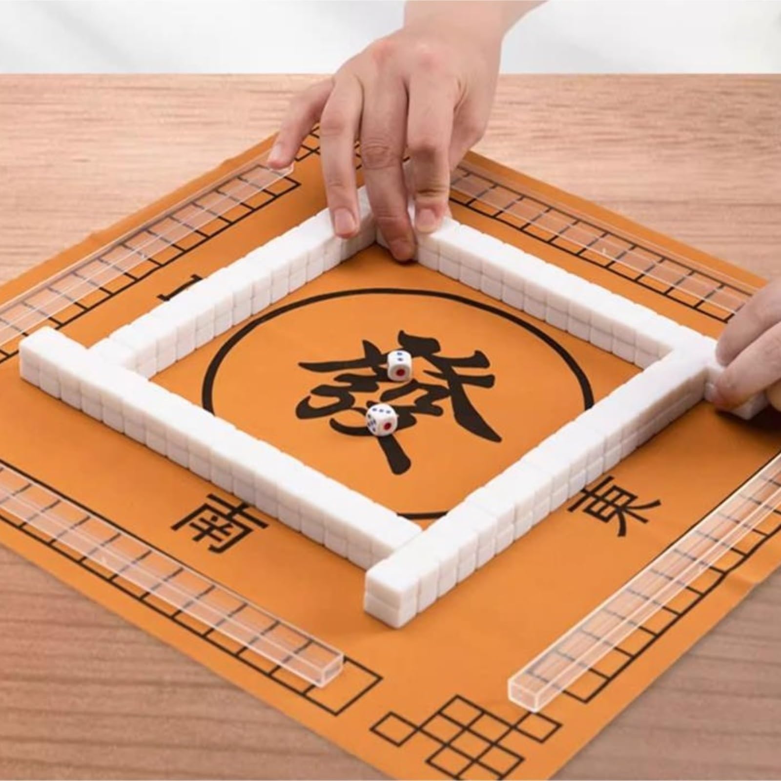 Chinesisches Mahjong Kleines Mahjong-Set, MahJongg-Fliesen-Set, Klassisches Chinesisches Mahjong-Set, Tragbares Mahjong-Tischbrettspiel Für Familie Reise Spiel