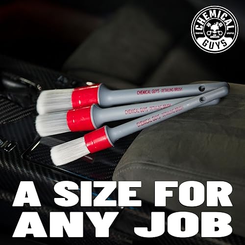Miniatura 5 de Chemical Guys ACC600 - Juego de cepillos para detalles interiores todo en los detalles (ideal para automóviles, camiones, SUV, caravanas y más)