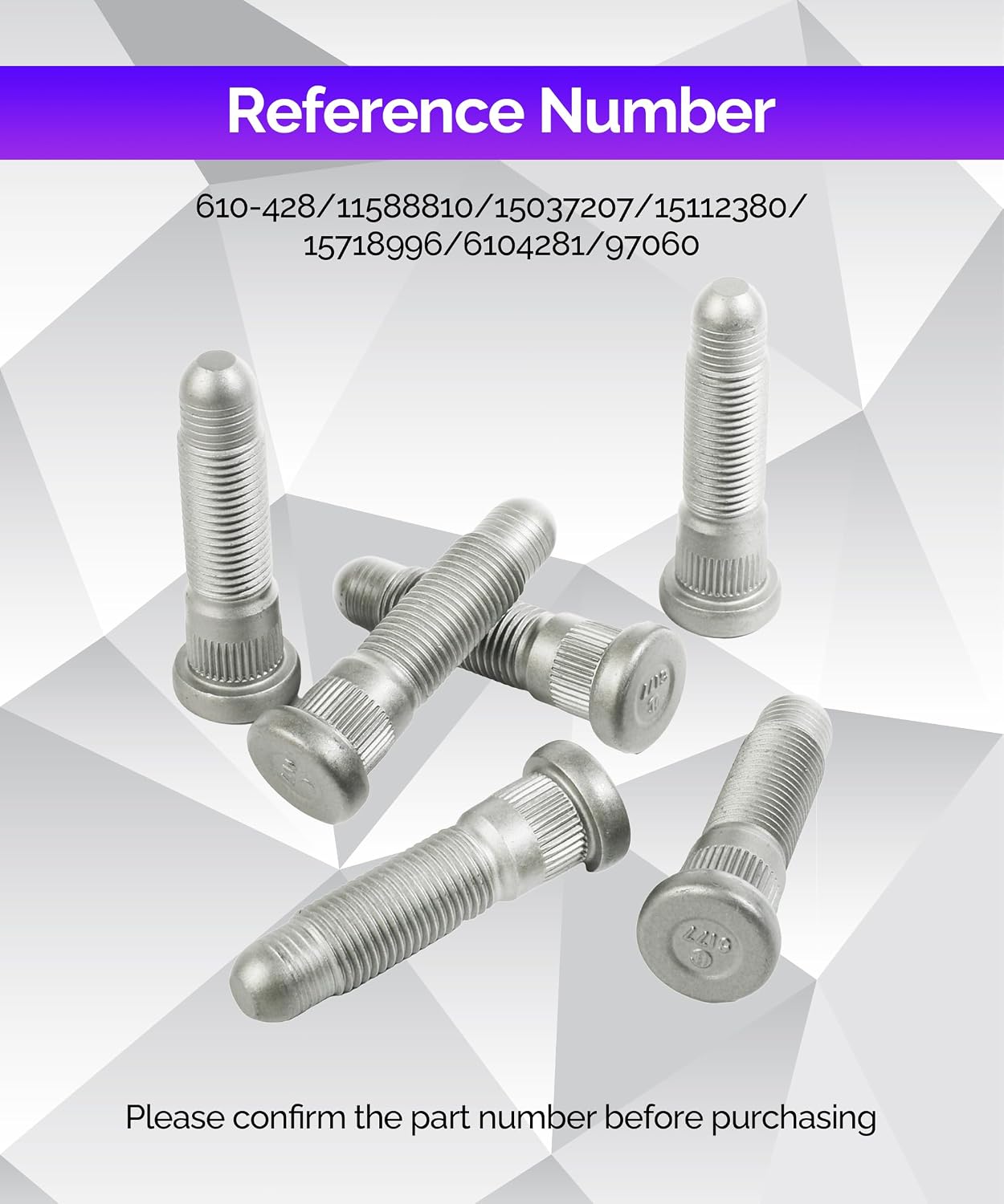 RACOONA 6PCS Wheel Studs,M14 x 1.50 & 31mm Long Lug Studs Serrated Wheel Stud,Wheel Stud Replacement,Car Accessories Serrated Wheel Studs Lug Stud,Compatible with Select Models