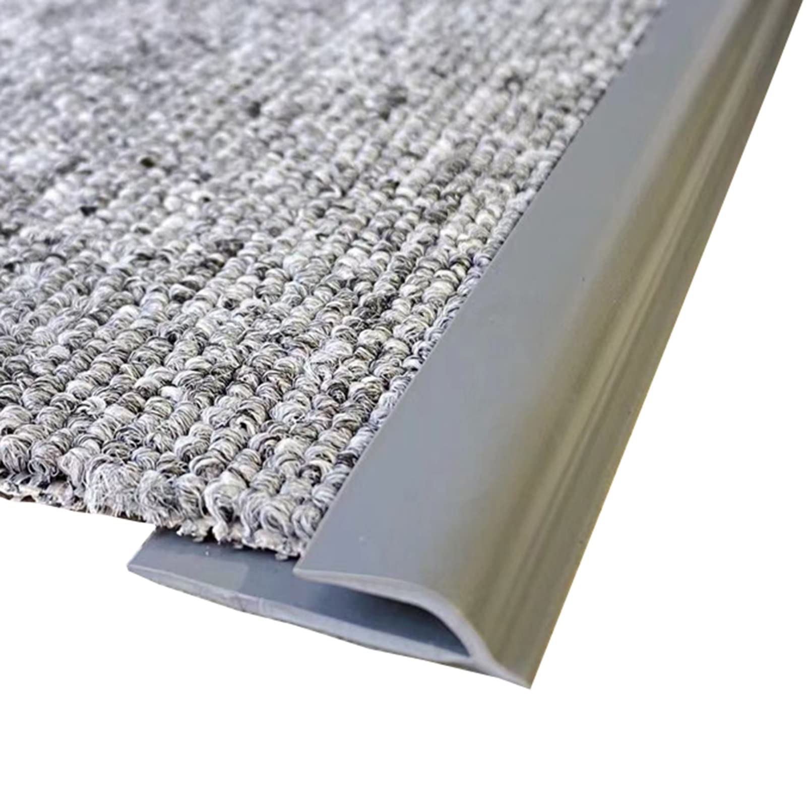 Scumlovy Extra Long Self Adhesive Flooring Threshold Strip for Doorway Cuttable Edge Trim Tile Wood to Carpet Transition (Light Gray 8m)