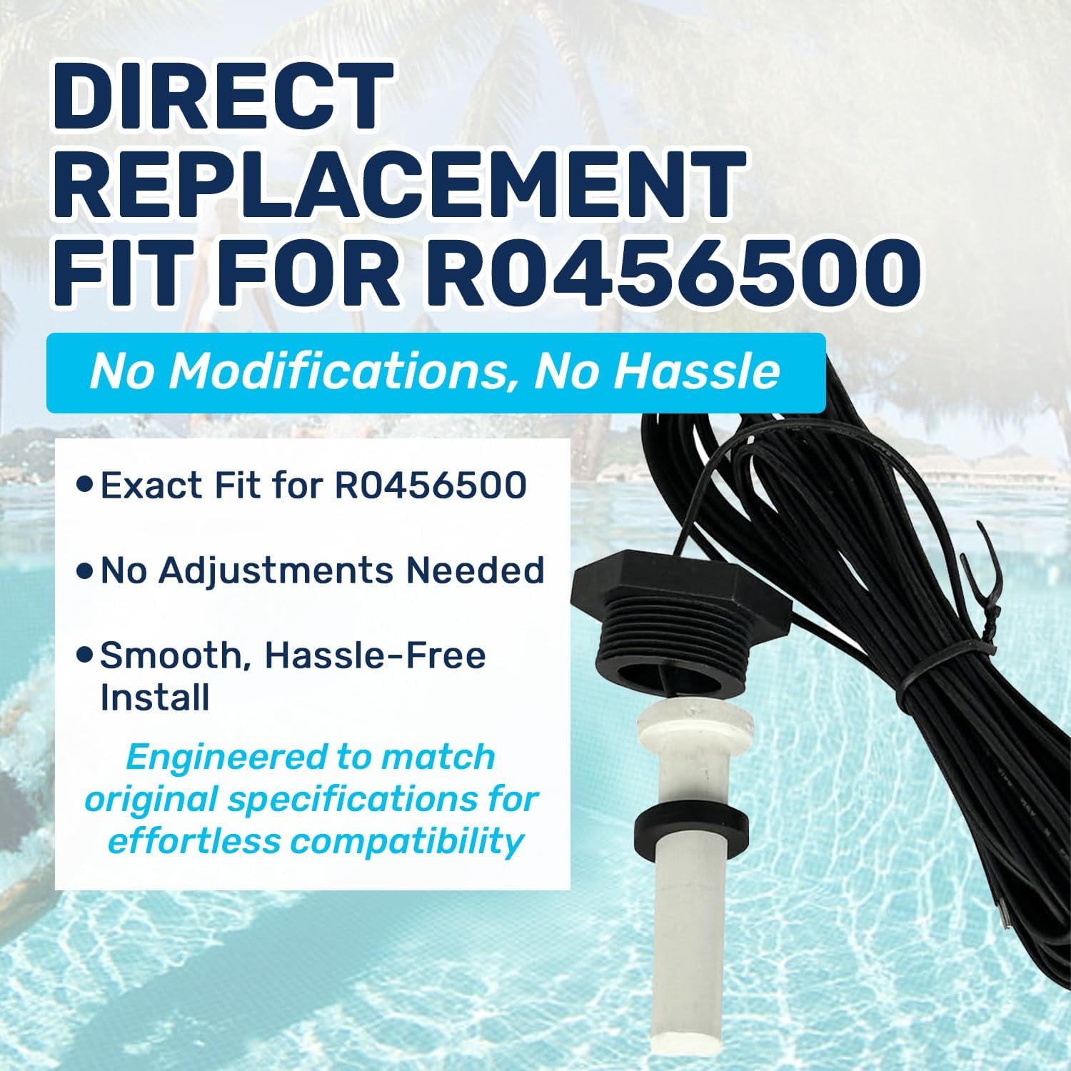 RV04565 (R0456500) Jandy Replacement Temperature Sensor Heaters | Direct Replacement of R0456500 | Essential Pool Maintenance Accessory - Upgrade Your Pool's Performance Now!