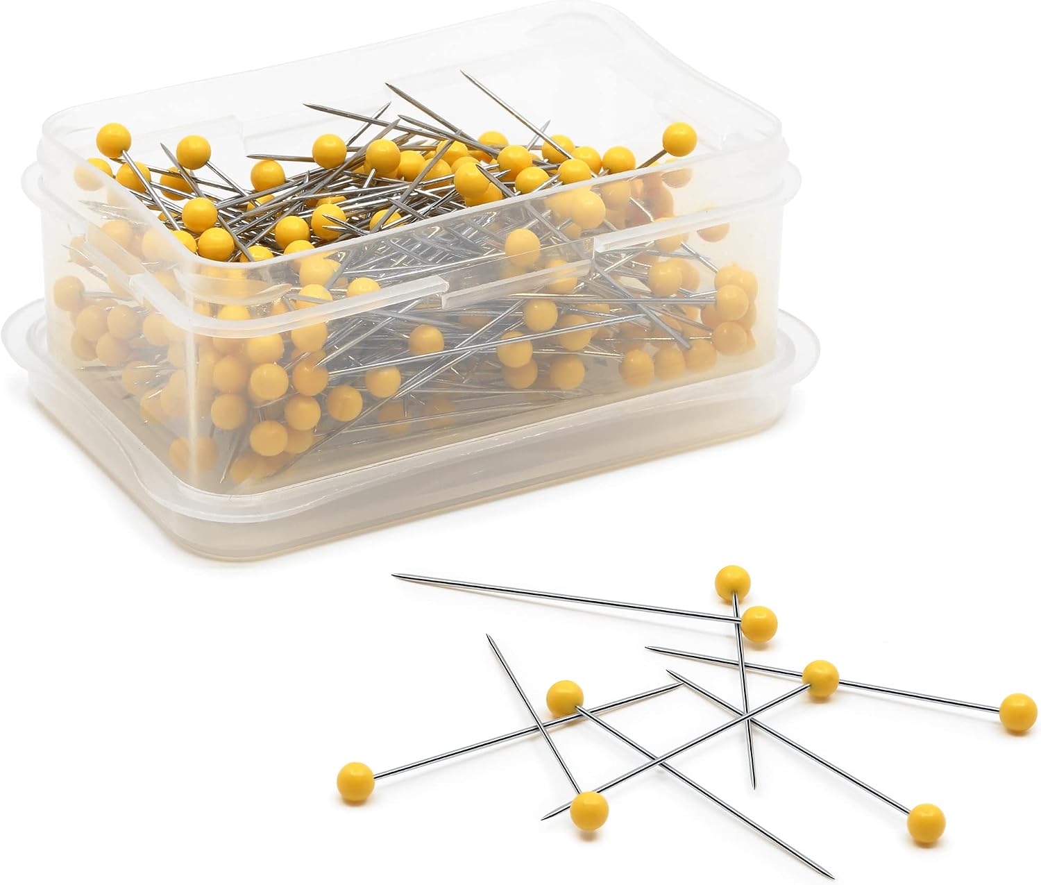 Dritz 112 Color Ball Pins, Extra Long, 1-3/4-Inch (250-Count) , Yellow