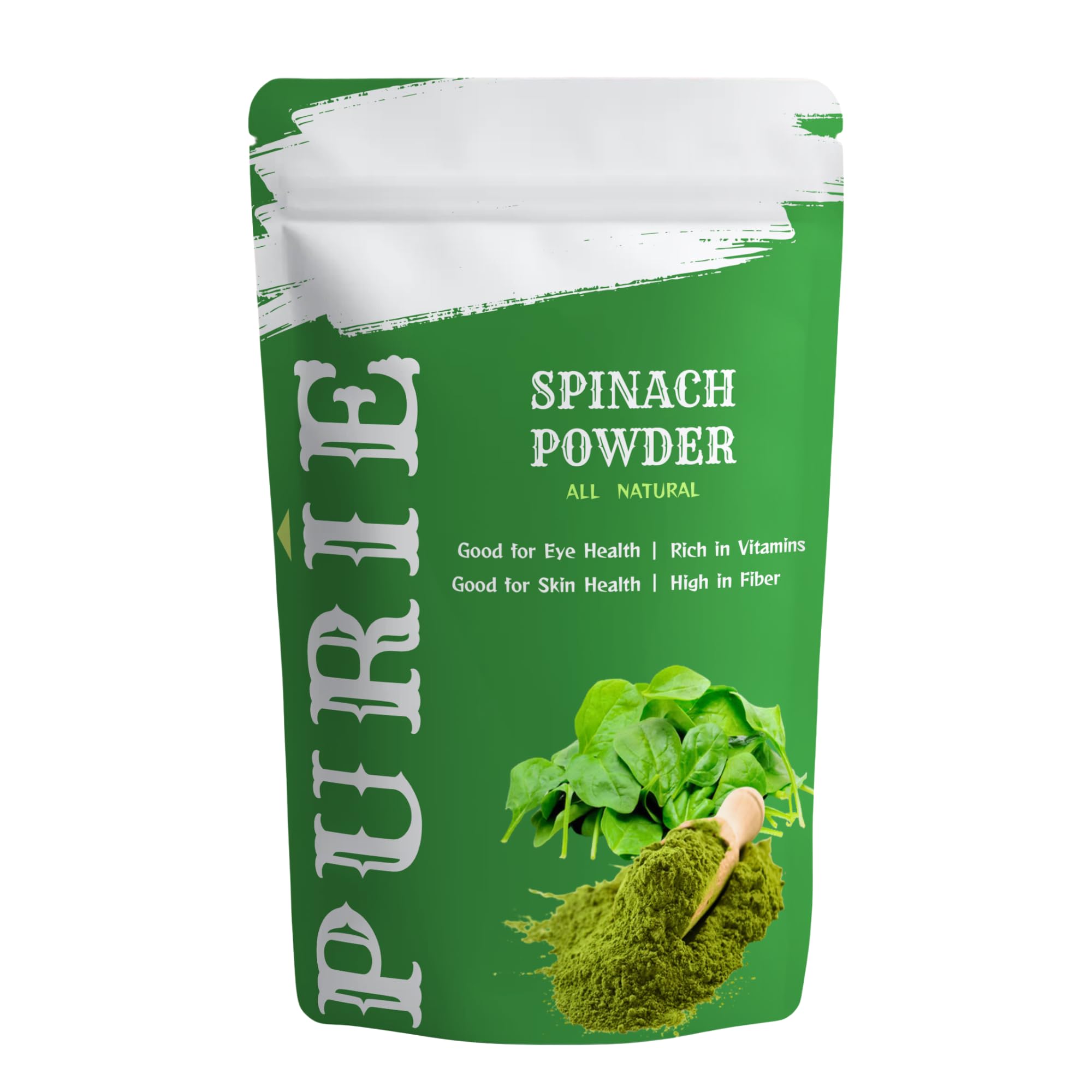 PURIE Spinach Powder 200 Grams | 100% Pure Spinach Powder | Natural Dried Spinach Leaves for Cooking & Skincare | Rich in Iron, Protein, & Fiber | Palak Leaf Powder-image-46