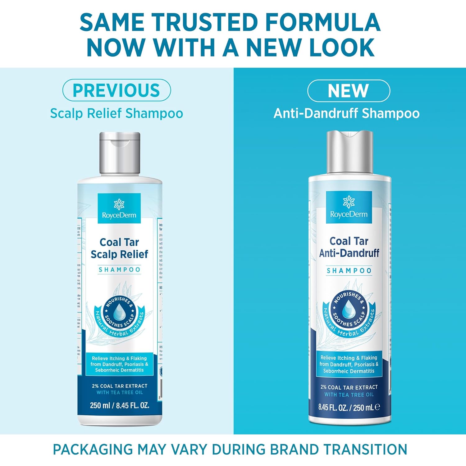 RoyceDerm Coal Tar Dandruff Shampoo: Extra Strength 2% Coal Tar Extract Medicated Gel for Rapid Scalp Hair Relief targets dandruff, psoriasis, and seborrheic dermatitis - Hydrating & Natural Fragrance - Image 2