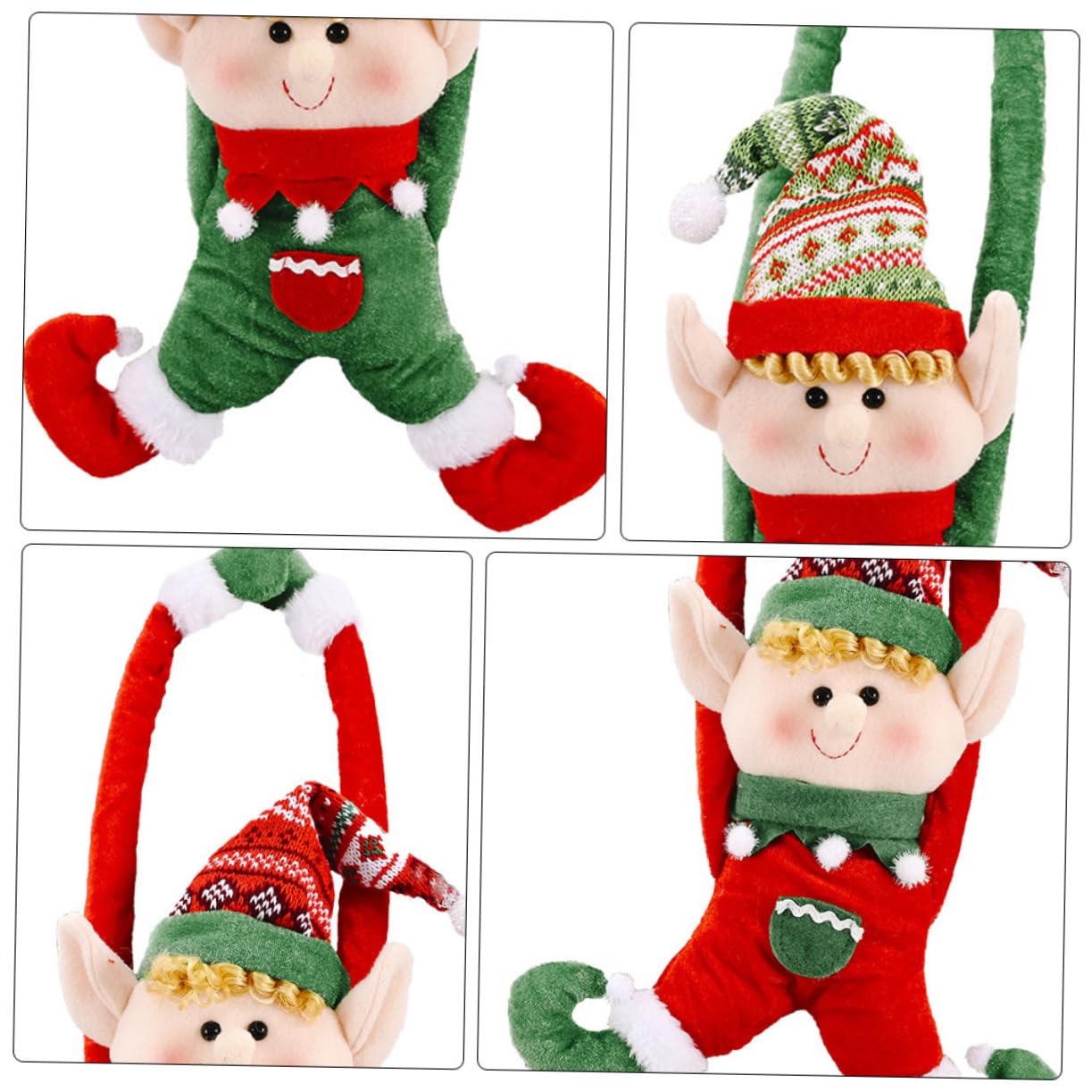 NOLITOY 2stücke Rote Weihnachts-Elfen Türdekoration Kreative Vorhangklammern Mit Lustigem Design Langlebig Und Vielseitig Für Fenster Türen Bäume Weihnachtliche Deko Für Drinnen Und Drauße