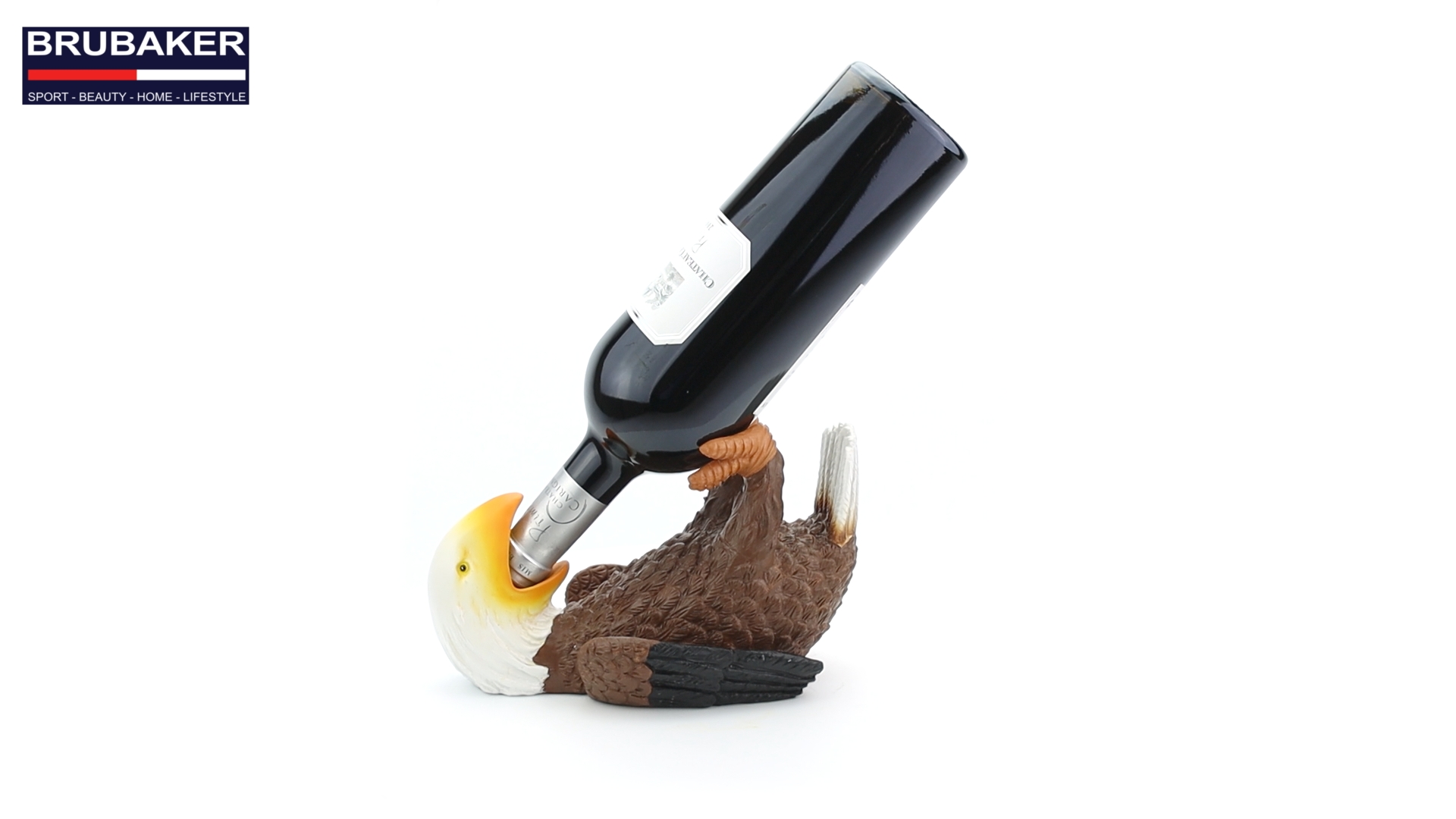 BRUBAKER Wijnfleshouder Dorstige Hond - Golden Retriever - Fleshouder Dronken Dieren - Flesstandaard Grappig - Decoratief Beeldje Handgeschilderd Bar Accessoires - Grappige Decoratie - Wijn cadeau