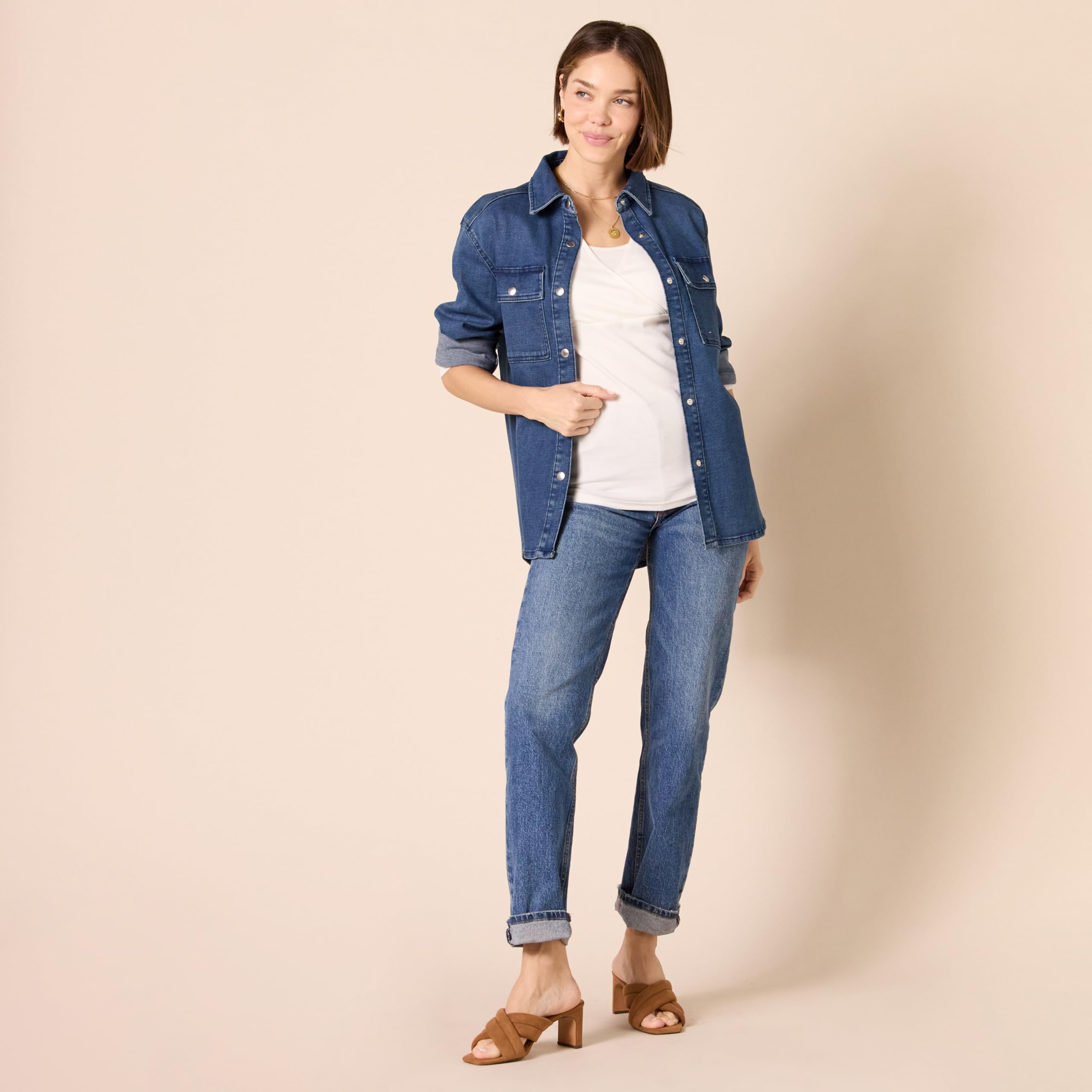 Amazon Essentials Mujer Top de Lactancia con Cuello en Pico