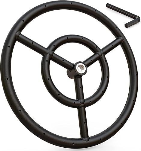 Onlyfire Anillo redondo de acero negro de 6.0in, anillo único