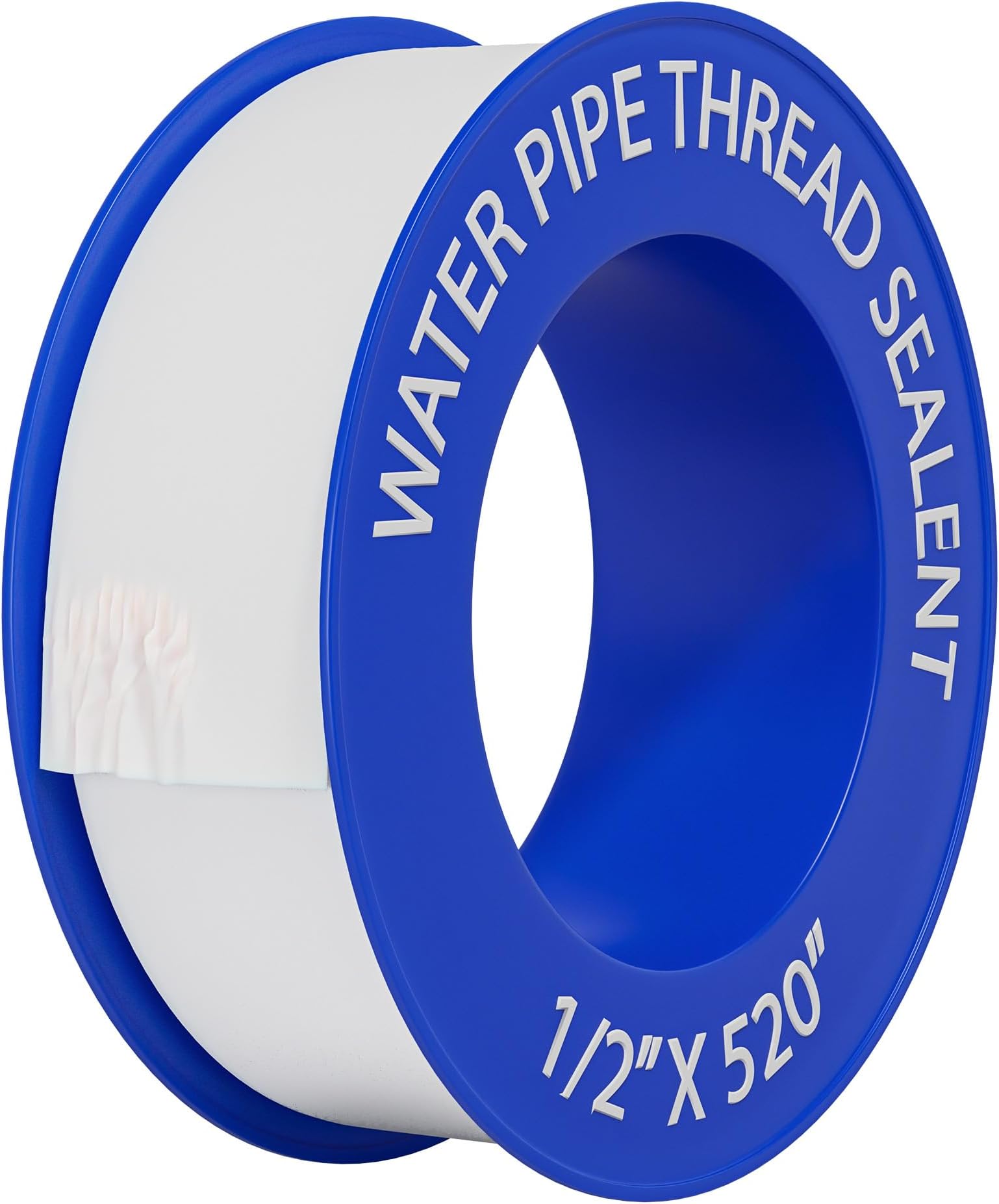 D-NYX 1, 4 or 5 Rolls 1/2 Inch(W) X 520 Inches(L) Teflon Plumbers Tape, Duct Sealant Tape for Shower Head, Plumbing Thread Tap, Water Pipe Sealing Plumbers PTFE Thread Seal (1 Pack)