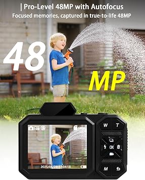 Digital Camera, 4K HD Vlogging Camera for YouTube with 64GB Card, 48MP Autofocus Compact Cameras for Photograhy, Anti-Shake/Date Stamp, Portable Point and Shoot Cam for Teens Beginners Boys Girls 2026