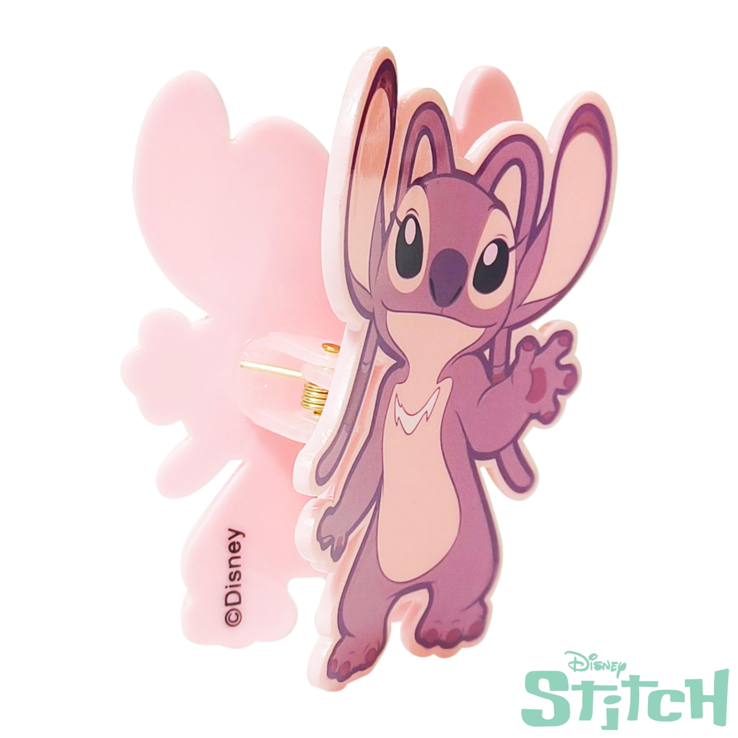 LUV HER Glam Up Your Look with Butterfly Hair Clip - One Cute Hair Clip with Angel Your Favorite Character from Disney Stitch with Soft Claw Clips - Ages 3+