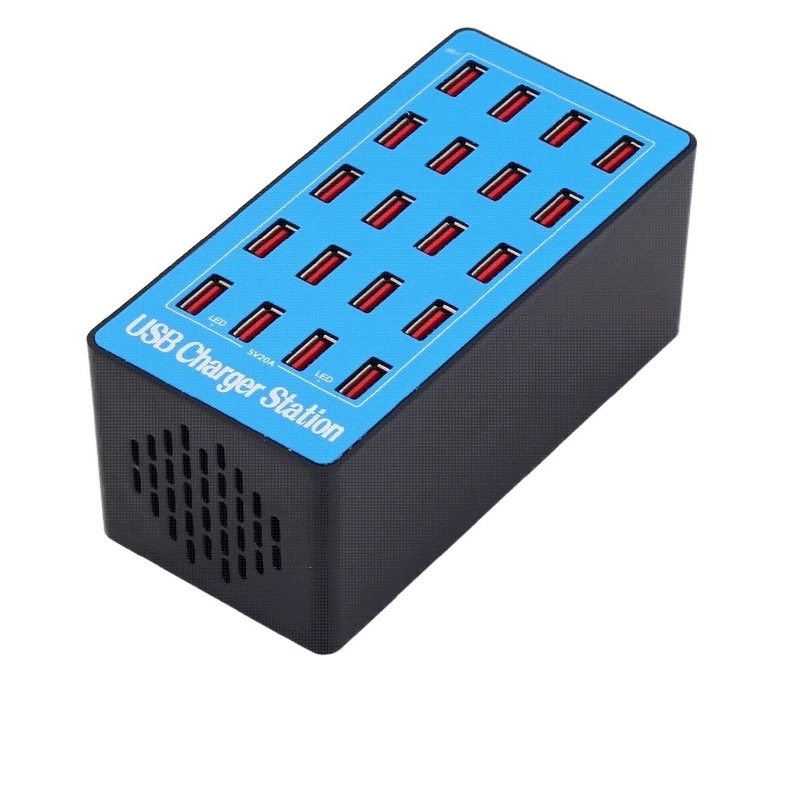 Caricatore USB multiplo da 100 W con 20 porte Caricatore rapido Caricabatterie for telefono Caricabatterie da tavolo for stazione di ricarica HUB multi USB