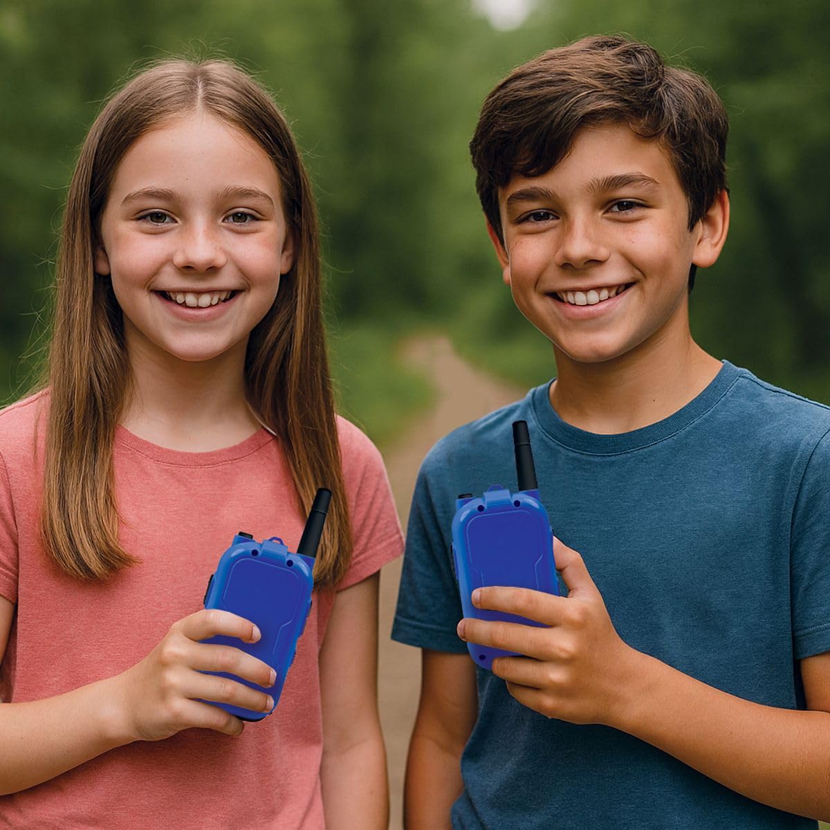 Lexibook, Talkie-Walkie Ricaricabile con Chiamata Video, Schermo a Colori, Comunicazione Visiva, Batteria Integrata, Lunga Portata, Per Giochi e Avventure, Blu, TWV10LXB