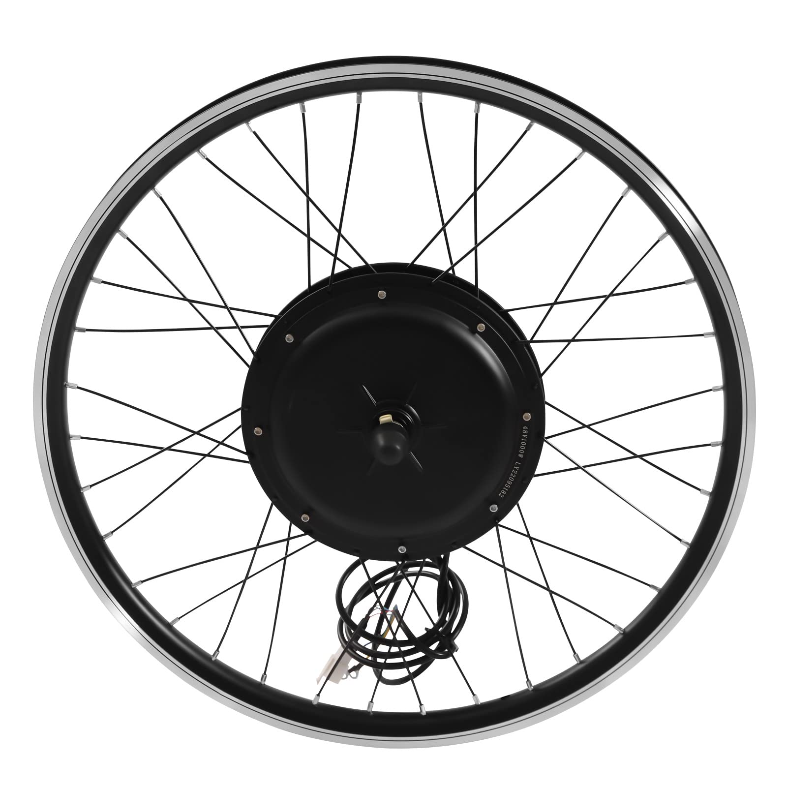 SHZICMY Zestaw do konwersji roweru elektrycznego 48 V, 1000 W, 26", zestaw do konwersji roweru elektrycznego, bezszczotkowy silnik