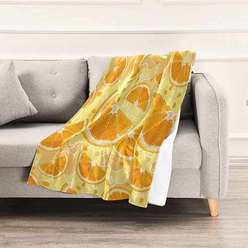 Miniatura 5 de Orange Slice Ultra-Soft Plush Blanket, Microfiber Spring Fluffy Blanket Adults Kids Office Bedroom Picnic Throws 60x90 Inches Throw Blanket
