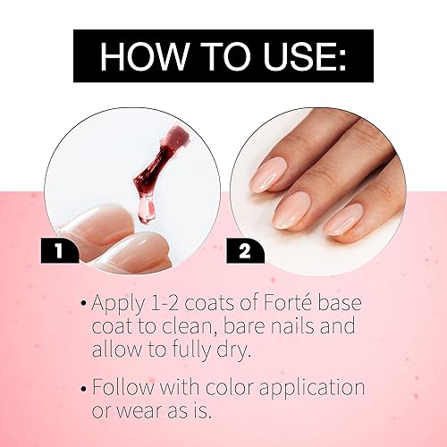 Miniatura 6 de Seche Forte Tratamiento fortalecedor para base con Biotina y Bambú, 0.5 fl oz