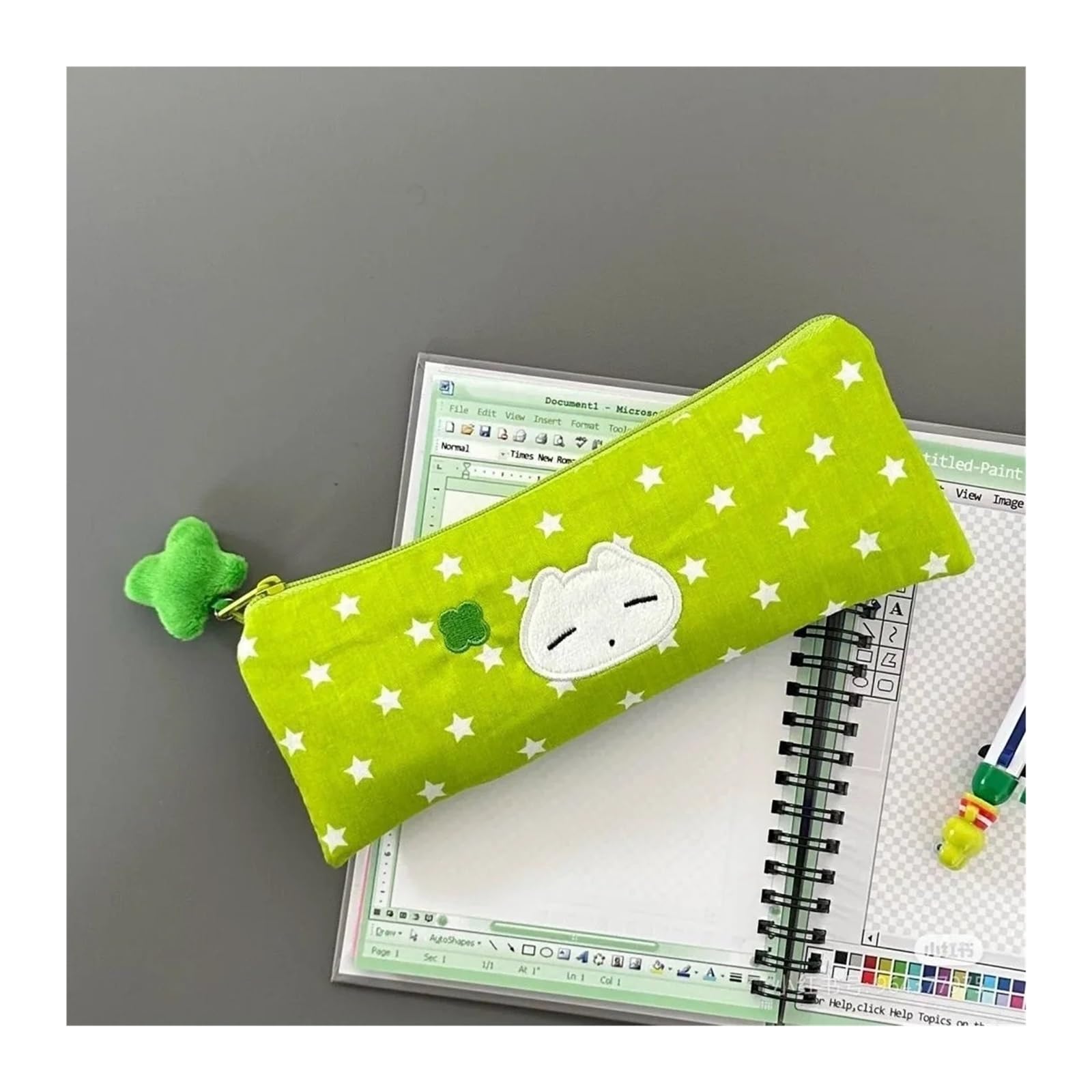 Astuccio con stelle for la scuola | Rete, multistrato, grande capacità, multifunzionale(Blue no pendant)