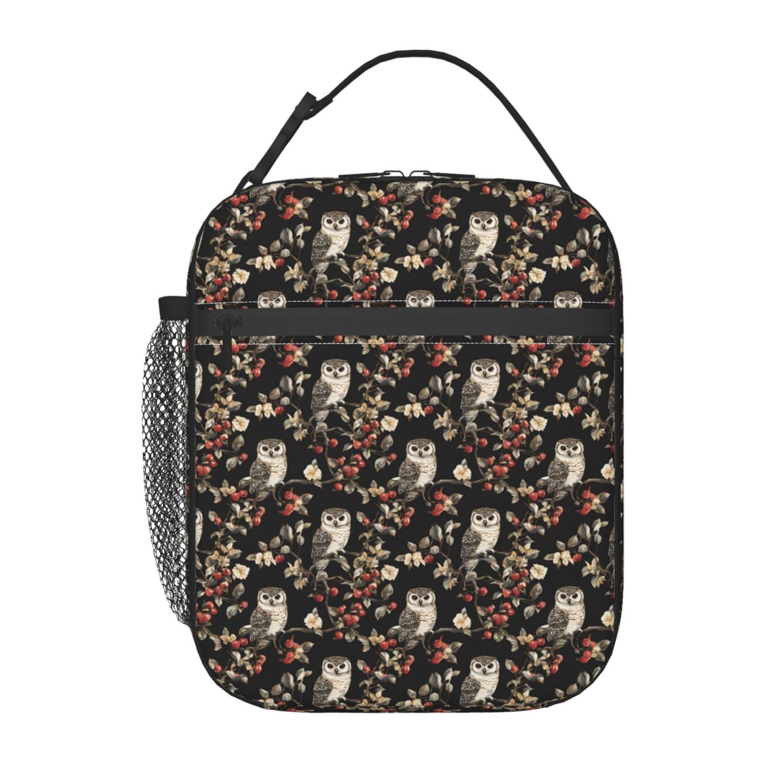 Owl Lunch Box for Women Kids Girls Insulated Lunch Bag Lunchbox Adults Lunch Tote Bags Reusable Cooler for Work Office School Picnic Travel