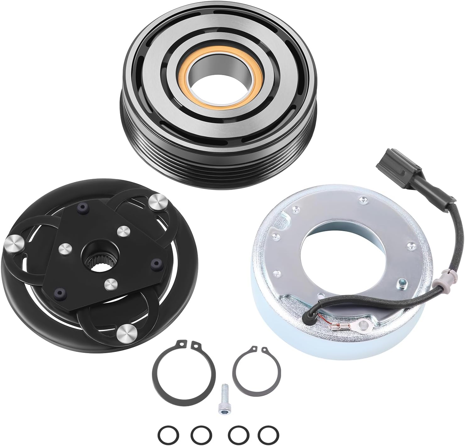 SCITOO AC Compressor Clutch Fit for Subaru Forester 2.5L 2007 2008 2009 2010 2011 2012 2013, for Subaru Impreza 2.0L 2008 2009 2010 2011