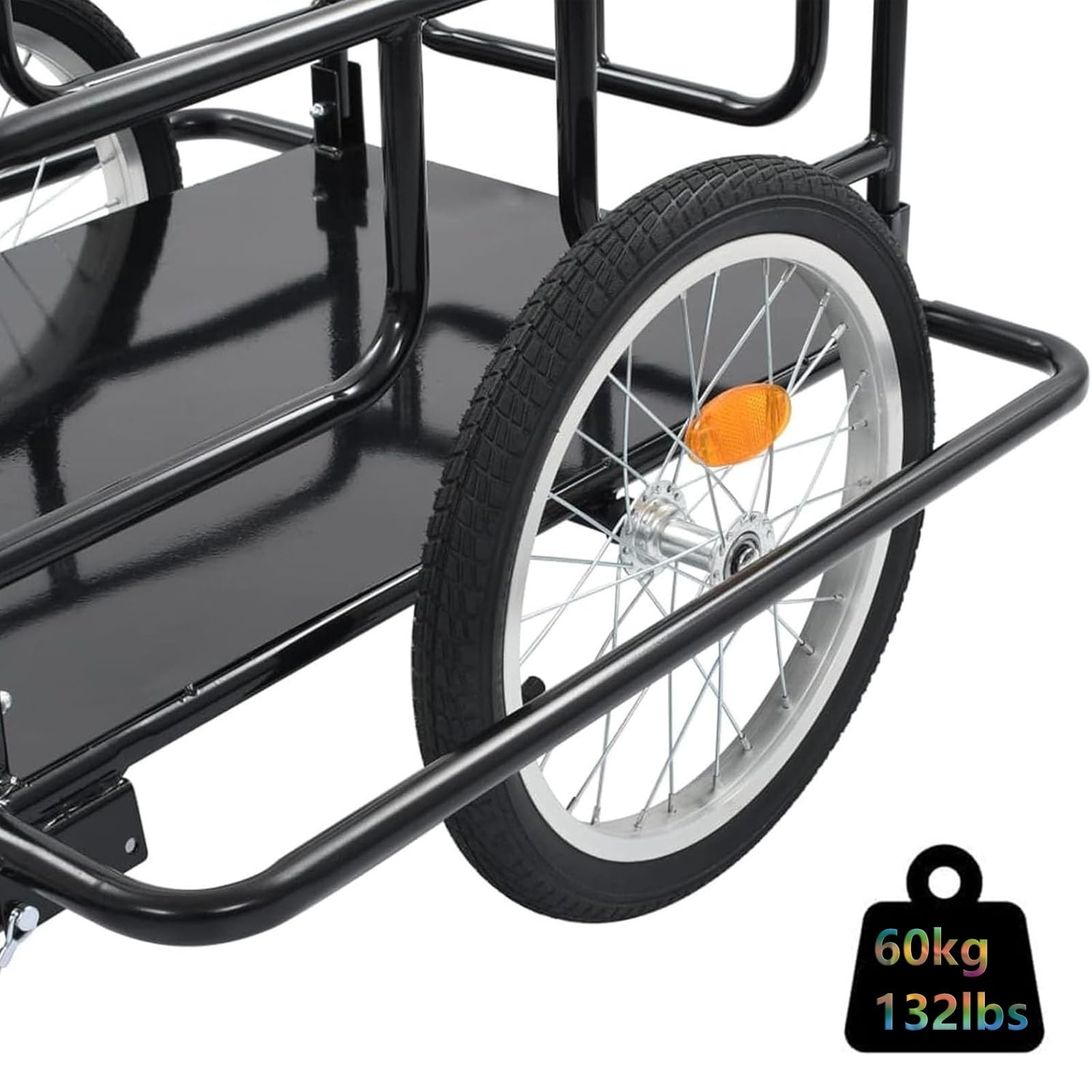 Remolque de carga plegable para bicicleta con alta capacidad de carga para utilidad y almacenamiento de equipaje