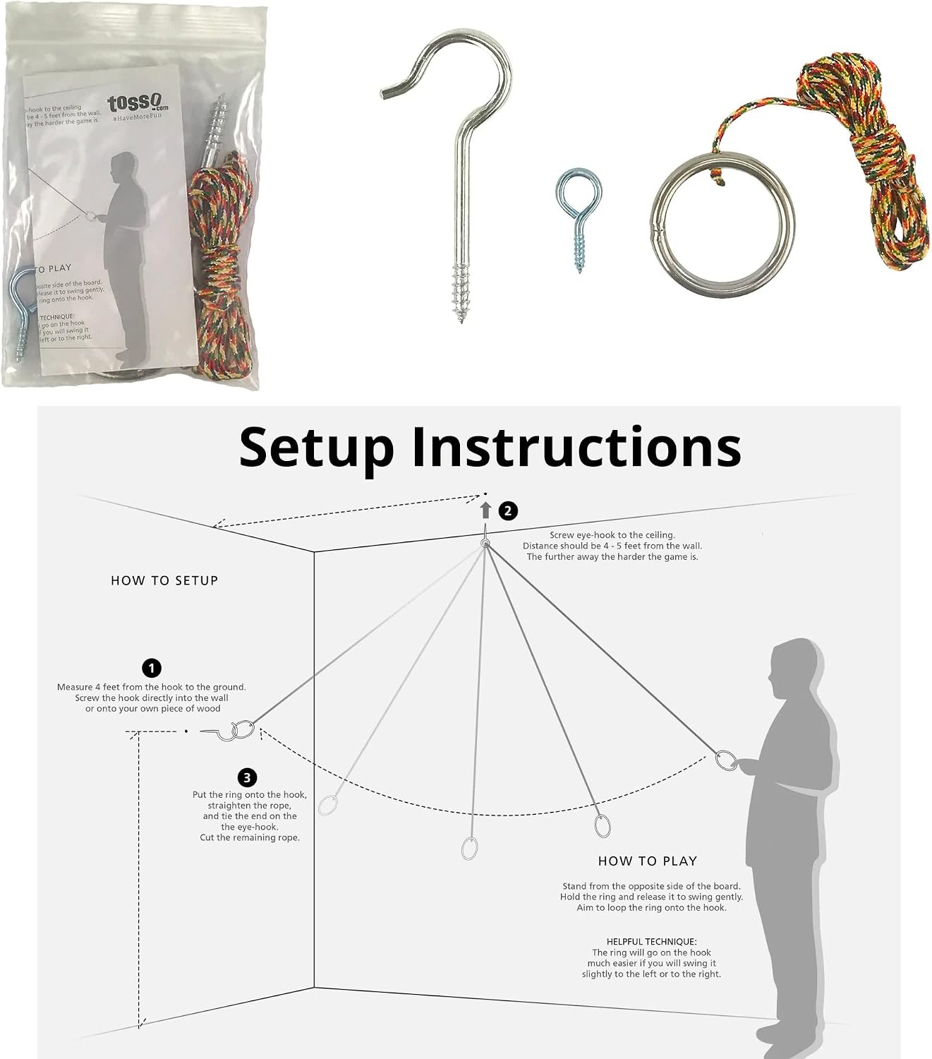 DIY Hook and Ring Game (Hardware Only)