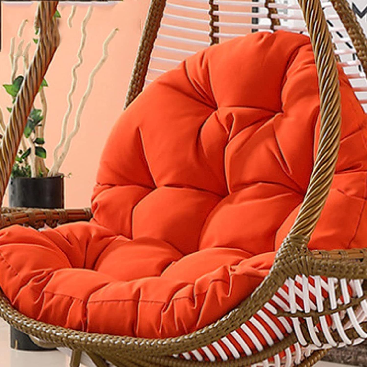 GARCAN Rattan Egg Chair Swing Cushion, Hanging Hammock