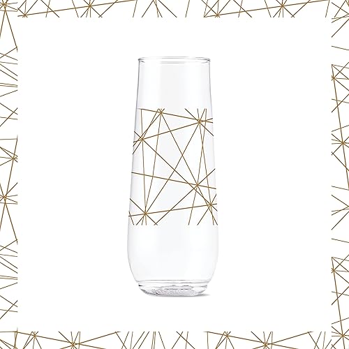 Vista 51 de TOSSWARE POP Vino Designer Series - Formas 3, juego de 6, calidad premium, reciclables, irrompibles y transparentes de plástico transparente