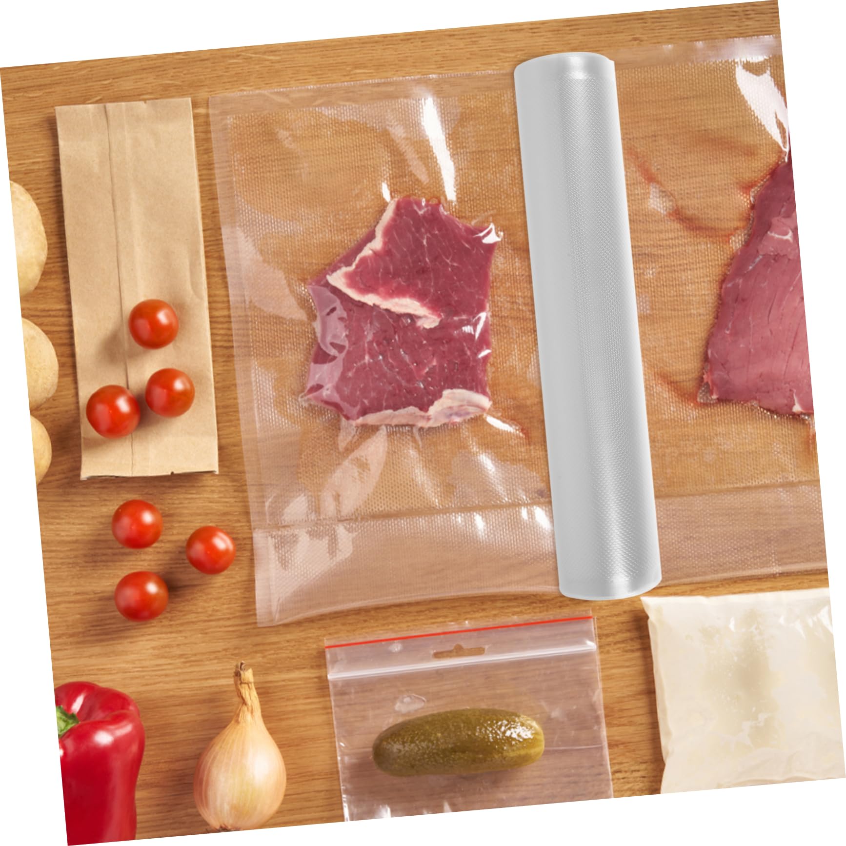 Garneck 28x500cm Large Vacuum Seal Bags Food Storage Vacuum Sealer Bags Quality Seal 1 Roll