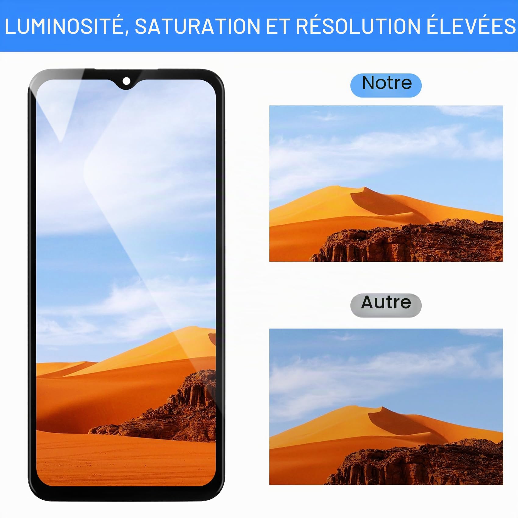 LADYSON Écran LCD TFT pour Samsung Galayx A16 4G A165 SM-A165F A165M Écran Tactile numériseur Complet en Verre avec Outils (Noir avec Cadre, Pas A16 5G A166)