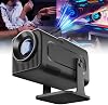 Mini Projector, Portable Projector, Auto KeystoneWifi6, Native 1080PScreen Adjustment180 Degree Rotation, 5W Speaker, 150'' Display Short Throw,Black