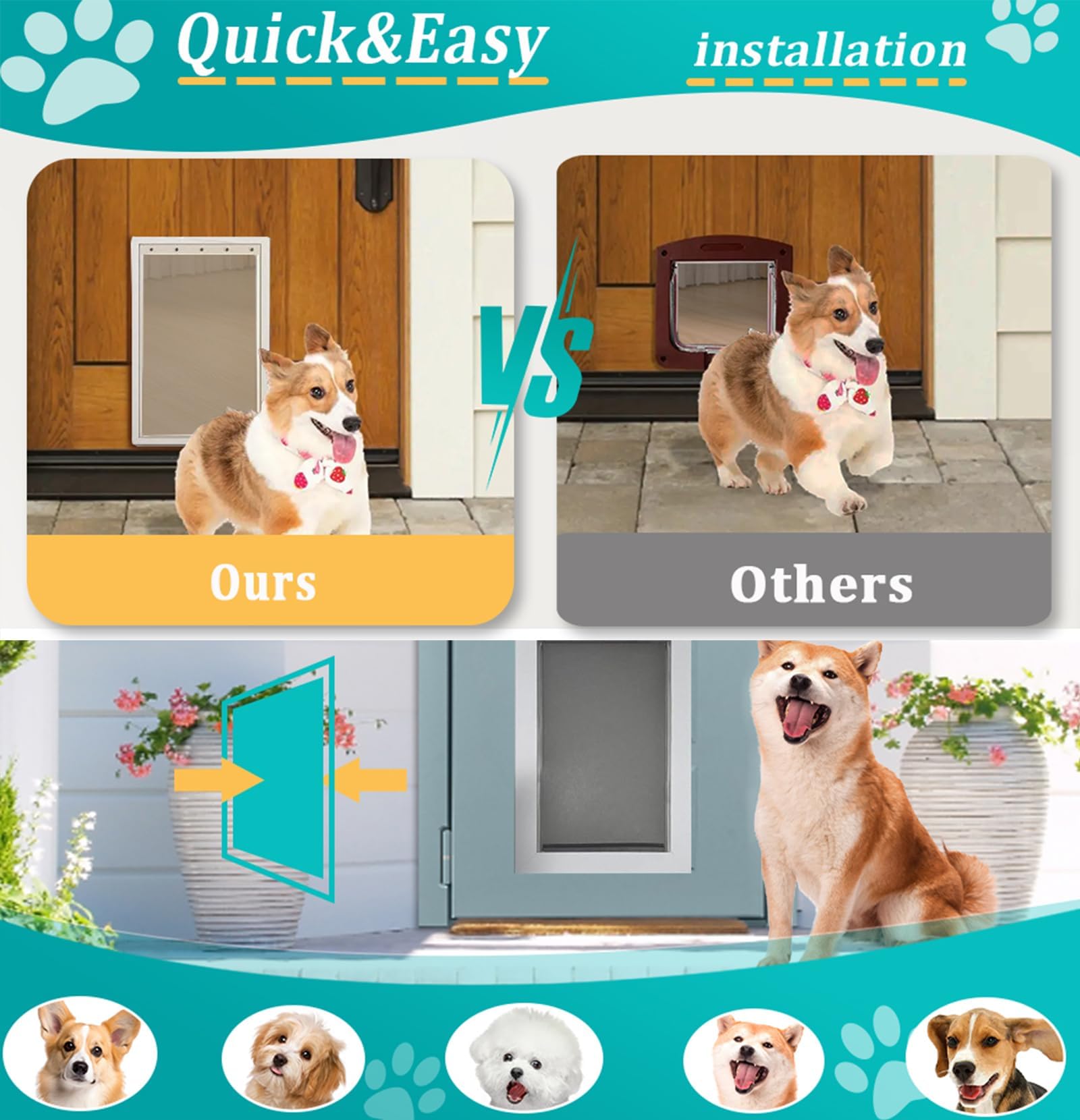 PAC11-11039 Ersatzklappe für Haustiertür, kompatibel mit PetSafe, große