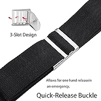 Vista 2 de MOOCY Hebilla de cinturón de peso de acero inoxidable de 2 pulgadas, hebilla de cinturón de buceo con 3 ranuras, hebilla de cinturón