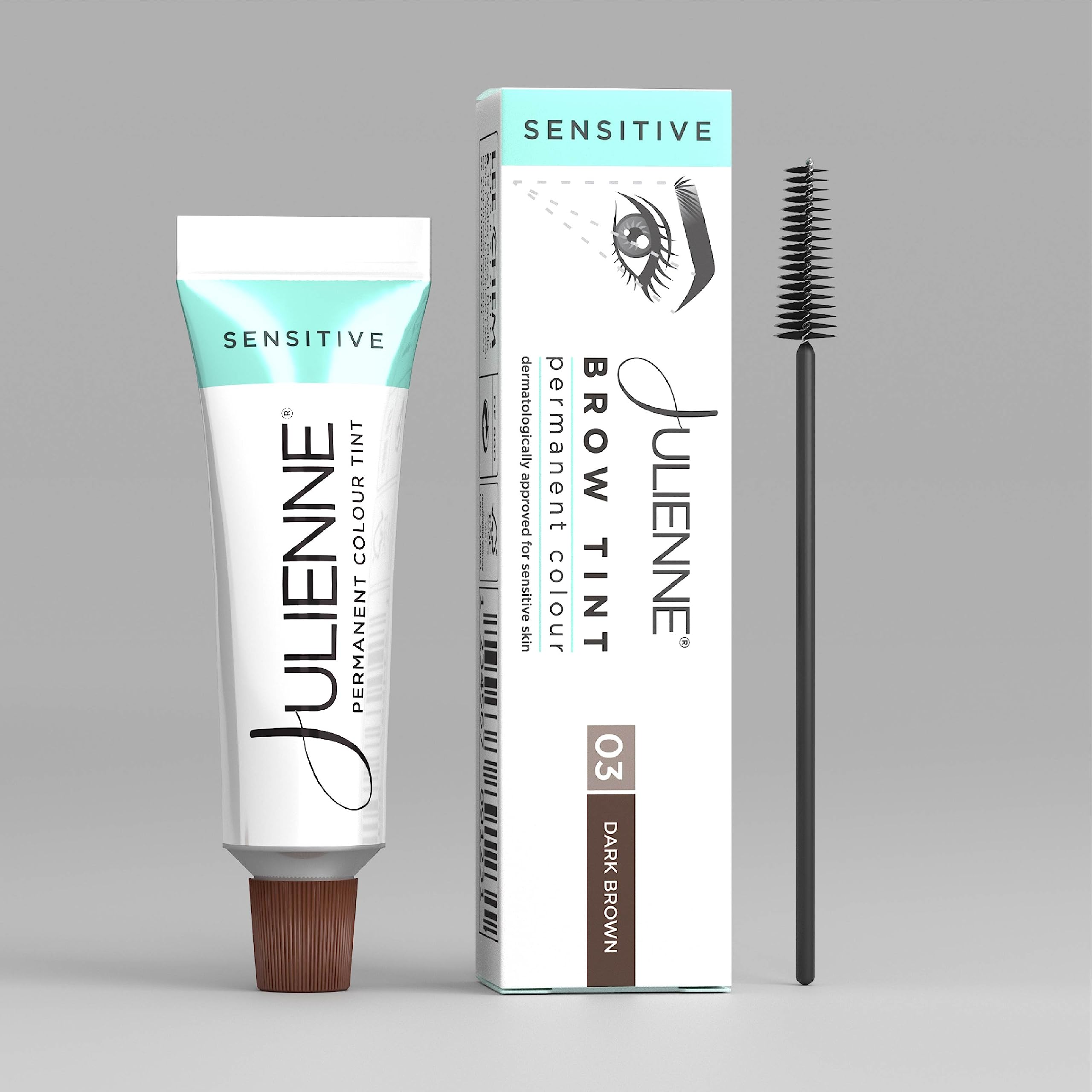 Julienne Sensitive Brow Tint 15ml (Dark Brown), 15 ml (Pack of 1)