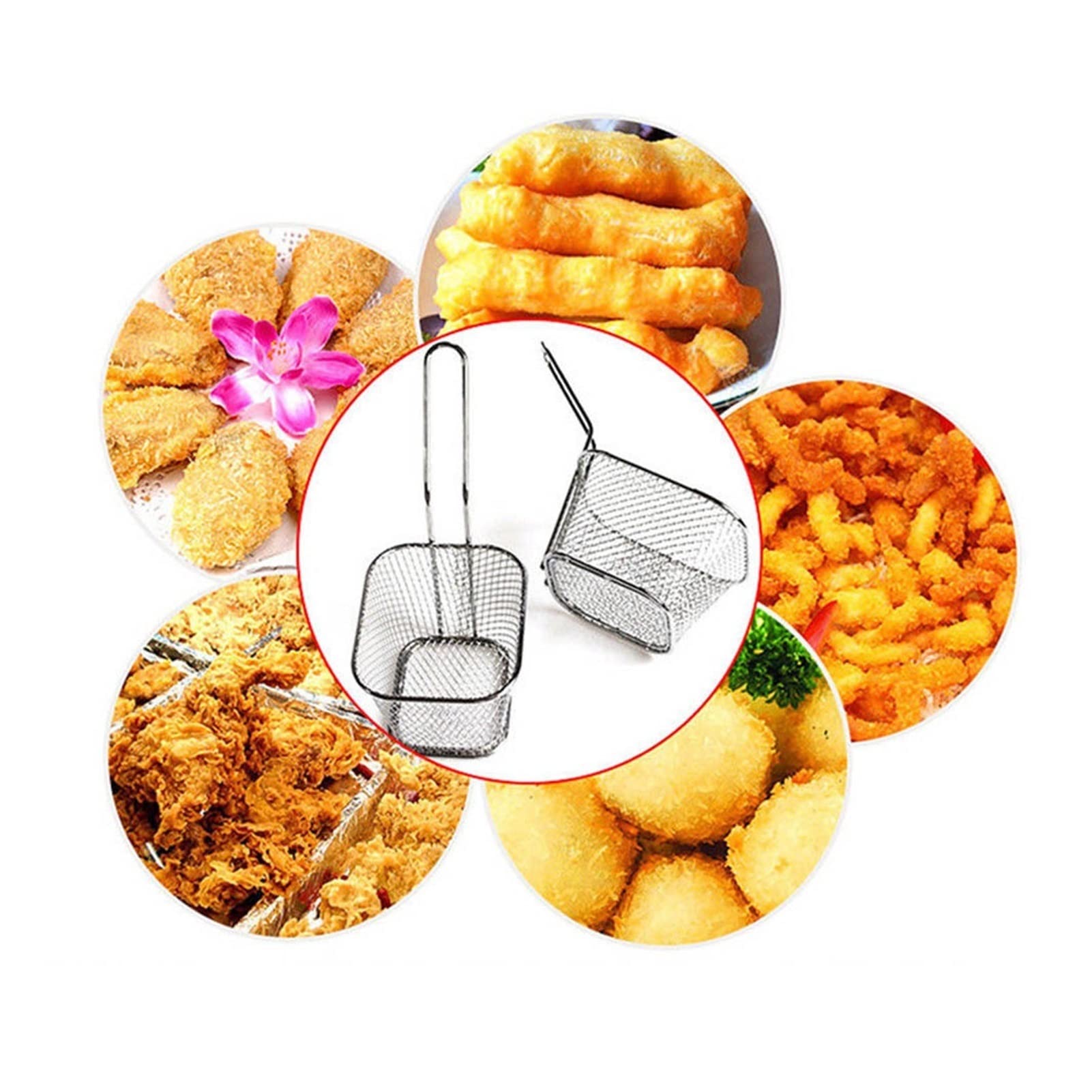 Mini cestino per friggere – Cestino quadrato per patatine, snack e cibi fritti – 1 utensile da cucina per risultati perfettamente croccanti
