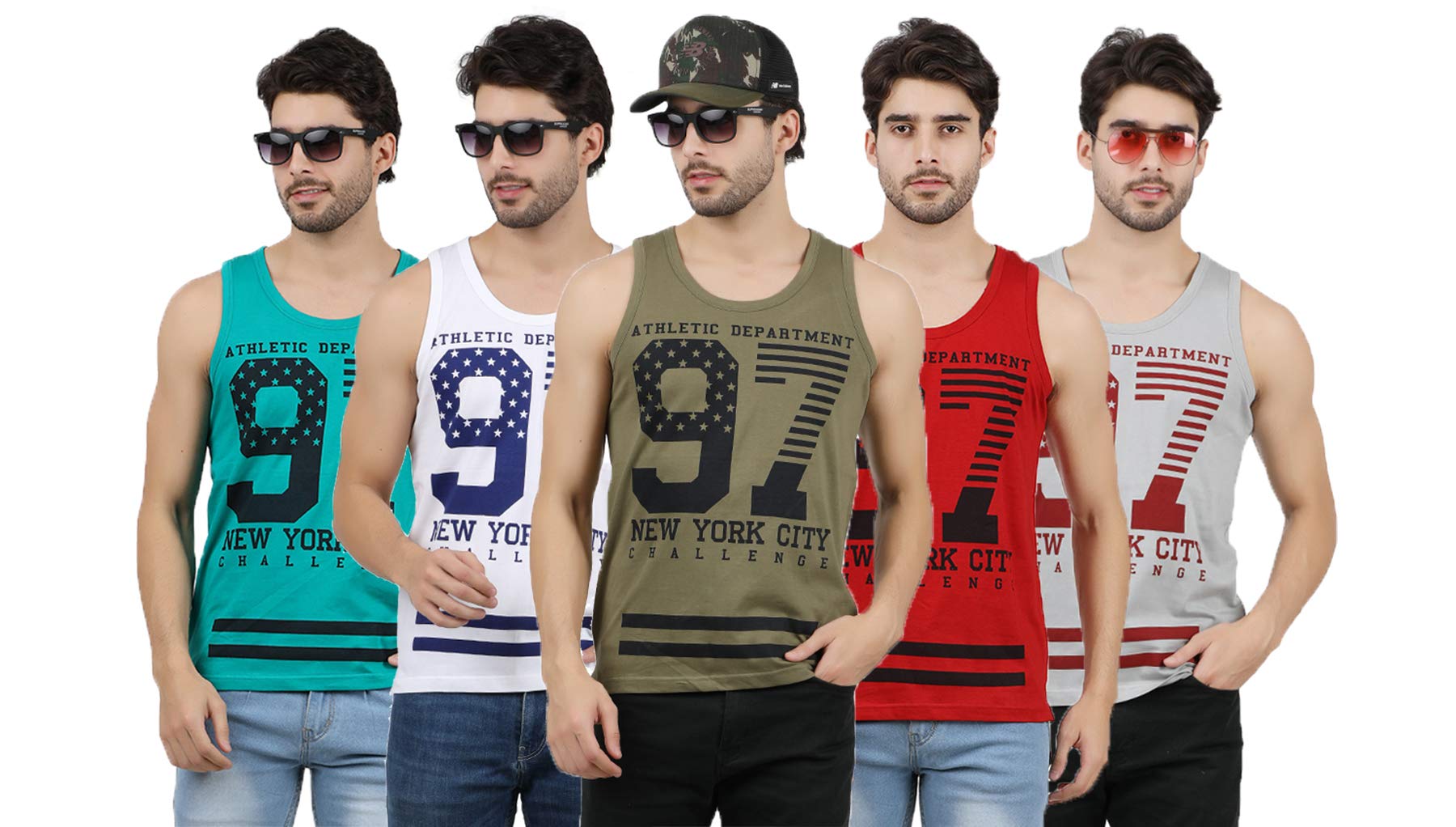 jugular Men's Cotton Relaxed Fit Printed Vest (Pack of 5)-picture-35